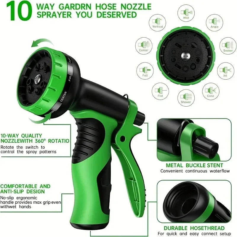 1Pcs 50FT/75FT/100FT Garden Telescopic Hose Expandable Multifunctional Water Gun High-Pressure Watering Gardening Tools