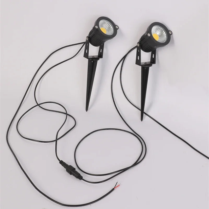 2 Meters removable LED Garden Lights Waterprof Lawn Lamp 220V12V 5W Landscape Spike Bulb IP65 Led Light Garden Path Spotlights